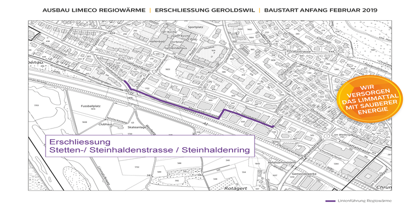Ausbau Limeco Regiowärme nach Geroldswil