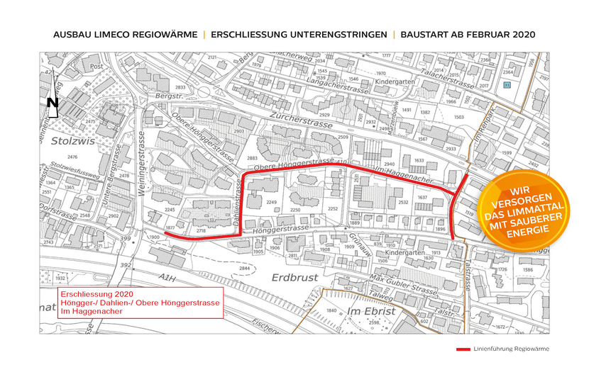 Ausbau Limeco Regiowärme in Unterengstringen