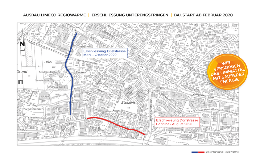 Ausbau Limeco Regiowärme in Unterengstringen