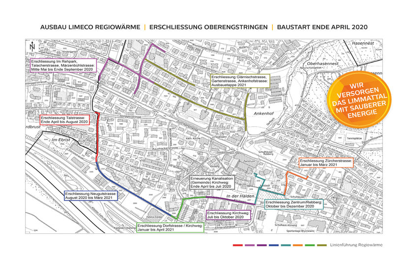 Ausbau Limeco Regiowärme in Oberengstringen