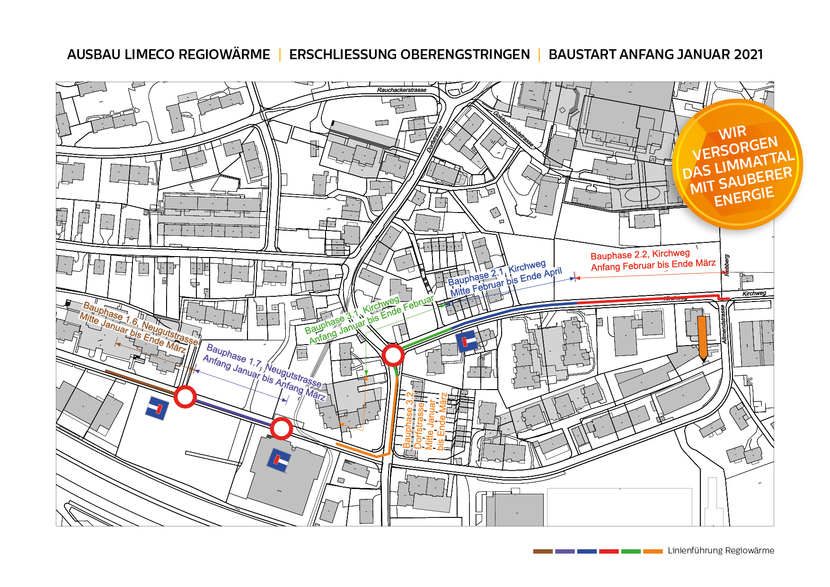 Ausbau Limeco Regiowärme in Oberengstringen