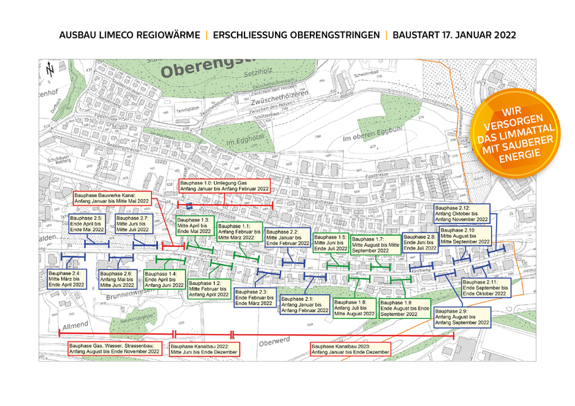 Ausbau Limeco Regiowärme in Oberengstringen