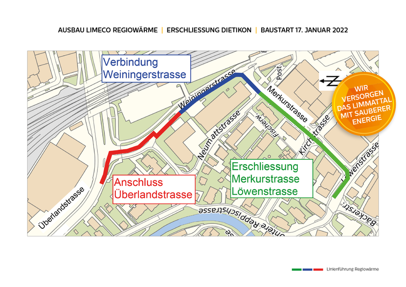 Ausbau Limeco Regiowärme in Dietikon